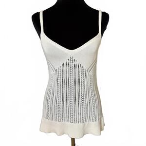 Vintage Y2K Marc Jacobs Crochet Knit Tank Top Cami Evie Beach Button Women Small